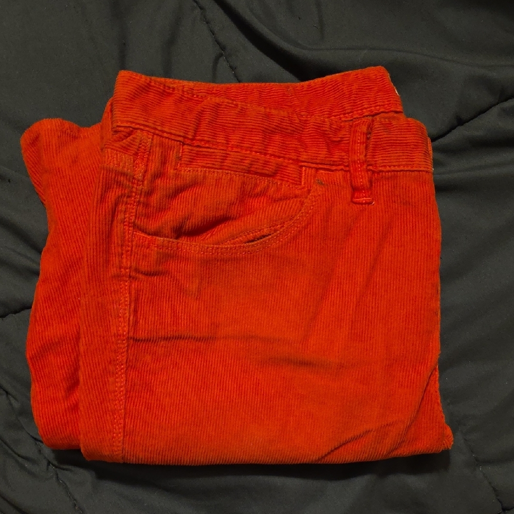 Vibrant Orange Corduroy Pants 28